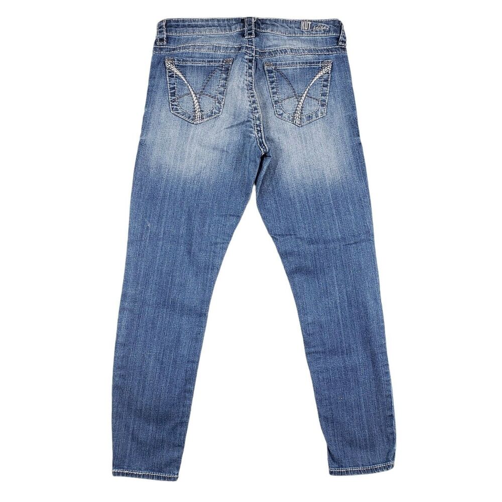 Kut from the Kloth 6 Ankle Womens Skinny Jean Mid Rise Thick Stitch 32x27.5